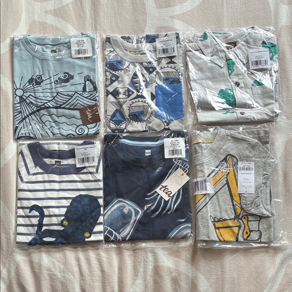 Tea Collection Graphic T-Shirts and button down shirt set carters 8